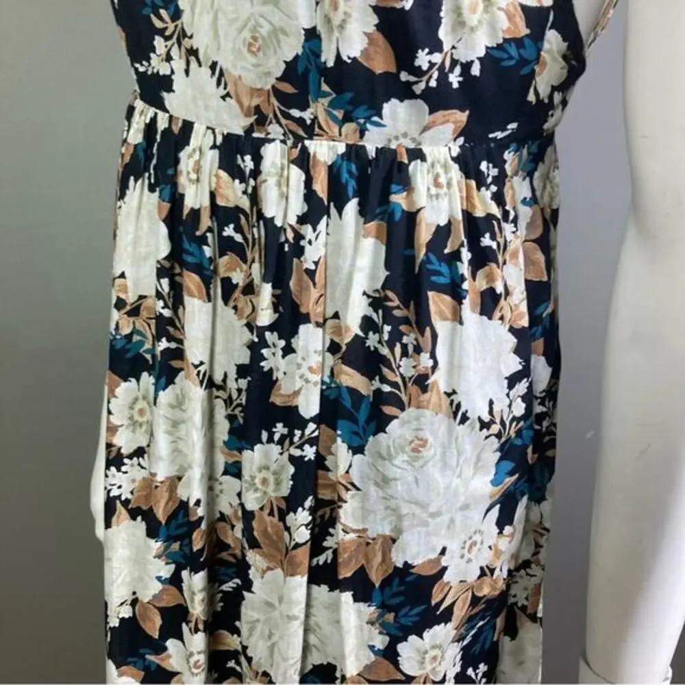 Abercrombie & Fitch Maxi dress XS Babydoll‎ floral cottagecore strappy cotton